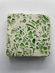 White with Green Terrazzo