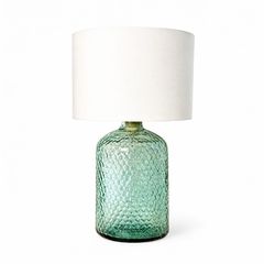 Patterned Serene Lamp-Aqua
