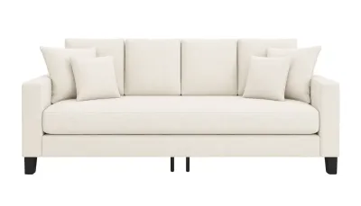 Alenny Three-Seater Couch With Sleek Black Legs