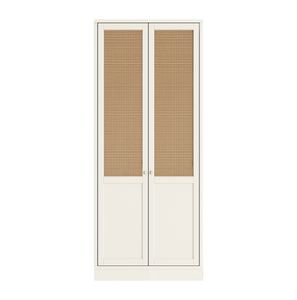 Glow Lacquered Hinged Cane Wardrobe