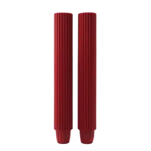 27 cm Corrugated Taper Candles – Set of 2