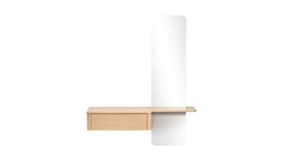 Darya Oak Wood Dresser With a Mirror & One Drawer