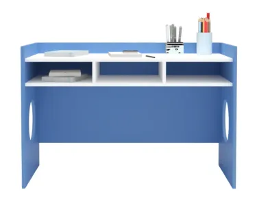 Genius Desk With 3 Open Shelves - Lacquered