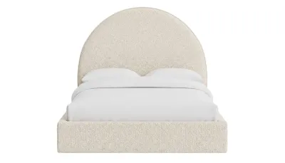 Echo Bed With Plain Arched Upholstered Headboard