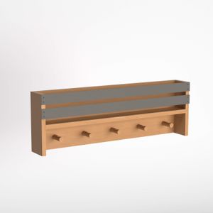 Eska Bookshelf & Hanger - Sturdy Wooden Structure