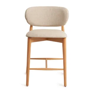 Curved Linen Bar Stools