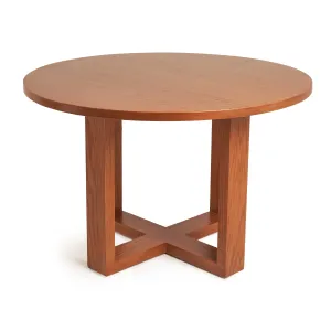 Cross Round Wooden Dining Table