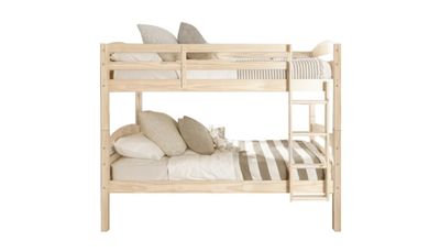 Leonie Natural Beech Wood Bunk Bed With Ladder