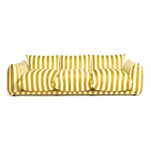 Tokio 3-Seater Sofa - Striped Velvet
