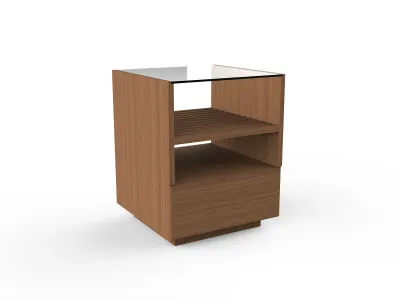 Mist Commode – Natural Wood Nightstand