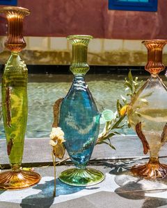 Glass fish candle holder