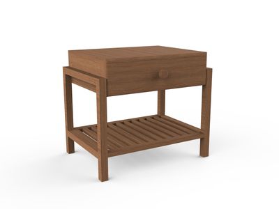 Oasis Commode – Natural Wood Nightstand