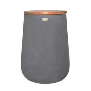 Sia Table Top Planter Concrete  With Storage Space