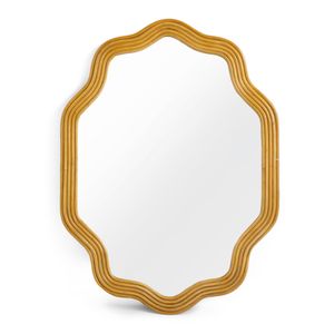 Lia Bamboo Wavy Mirror