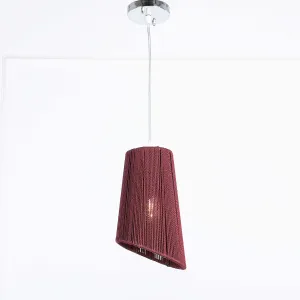 Makrmya Ceiling Lamp With Burgundy Shade – Artistic Light & Texture - A40
