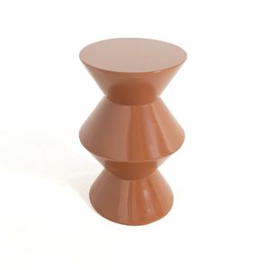 Cora Zigzag Side Table – Modern Fiberglass Accent Piece