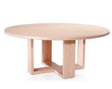 Cross Round Wooden Dining Table