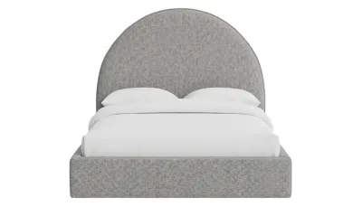 Echo Bed With Plain Arched Upholstered Headboard
