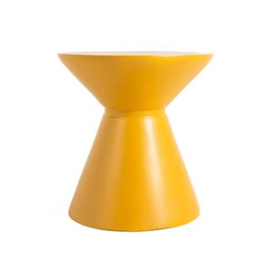 Manta Side Table – Modern Fiberglass Round Accent Table