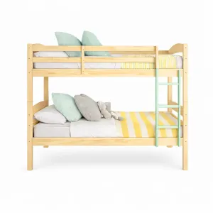 Leonie Natural Beech Wood Bunk Bed With Ladder