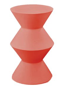 Cora Zigzag Side Table – Modern Fiberglass Accent Piece