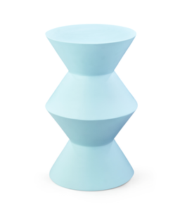 Cora Zigzag Side Table – Modern Fiberglass Accent Piece