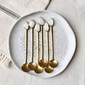 Gold Stainless Steel Teaspoons – Set of 6