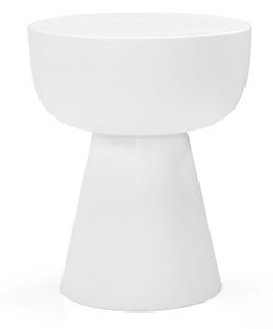 Zoey Side Table – Modern Fiberglass Round Accent Table
