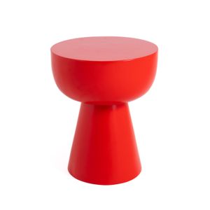 طاولة زوي الجانبية – طاولة مستديرة عصرية من الألياف الزجاجية