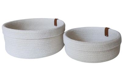 Handmade Set of 2 Woven Cotton Organizers