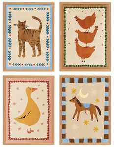 Animals Set of 4 Prints
