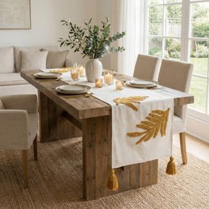 Golden Leaf Handmade Table Runner CL-04