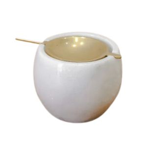 Ashtray - Marble (White/Gold)