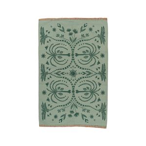 Grove Handwoven Cotton Kilim Rug – Screen-Printed With Unique Artistic Design