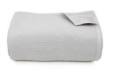 Grey Aurora Jacquard Bedspread 