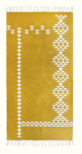 Sahara Handwoven Wool Rug – Vibrant Geometric Pattern on Cotton Base