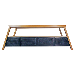 Pyra Rustic TV Unit With Cane Panels