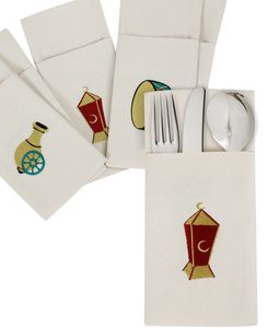 طقم حامل أدوات المائدة وحوي ألوان