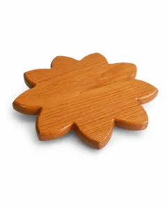 Daisy Cake Stand In Oak Wood Natural Wood Finish
