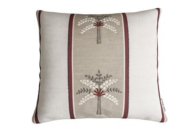 Striped Palm Cluster Fabric Cushion