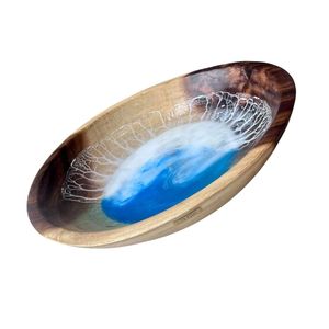Sea Light Wooden Bowl