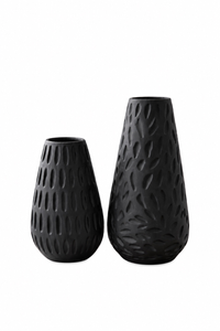 Black Shishka Duo Vase set 