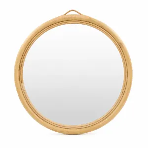 Sirkel Handmade Round Bamboo Wall Mirror