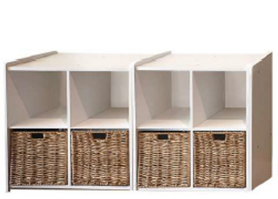 Cubes Storage Unit In MDF With Storage Boxes