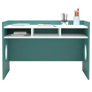 Genius Desk With 3 Open Shelves - Lacquered