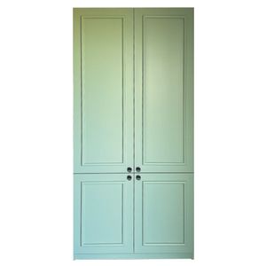 دولاب ملون بأبواب مفصلية مع تشطيب داخلي من خشب الارو الطبيعي