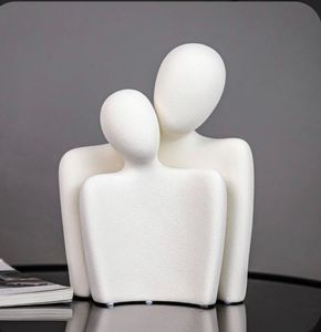 He & She Pottery Vases White