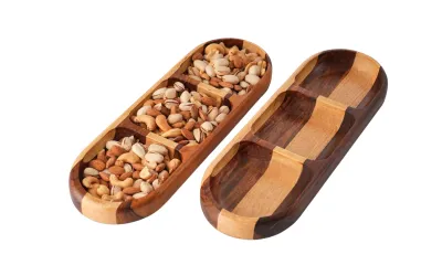 طبق المكسرات ثلاثي