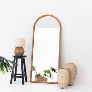 Arch Full-Length Beech Mirror With High-Grade Glass