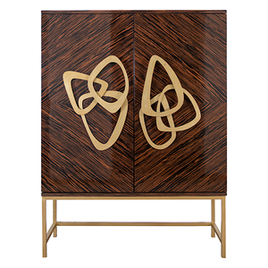 Doodle Bar - Brushed Gold Metal Knobs
